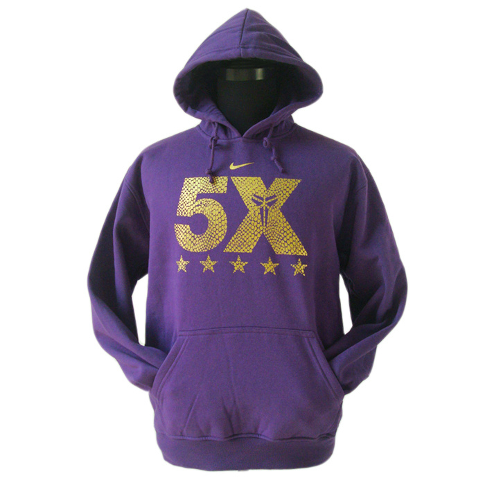  NBA Kobe Bryant Series 5X Champion Purple Hoody